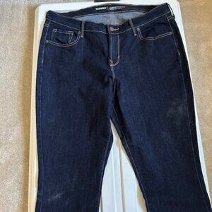 Old Navy Curvy Mid-Rise Dark Navy Blue Jeans